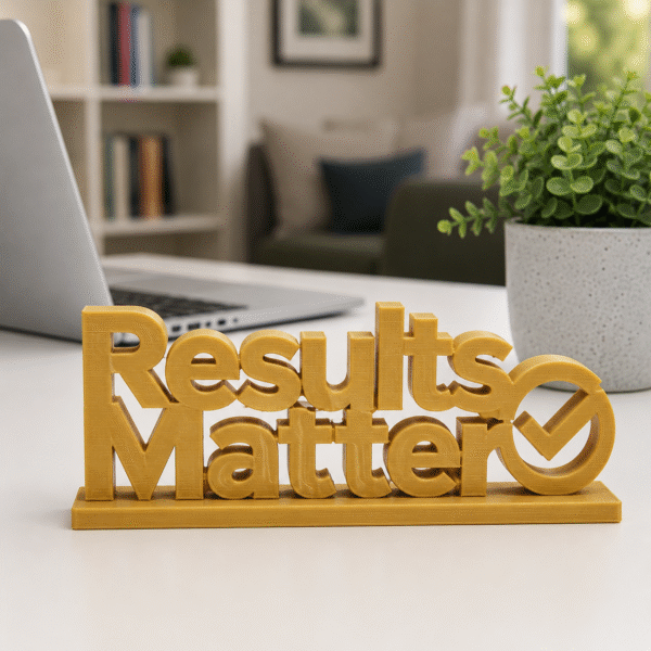 Results Matter 3D Printed Desk Decor | Tech & Corporate Employee Gift