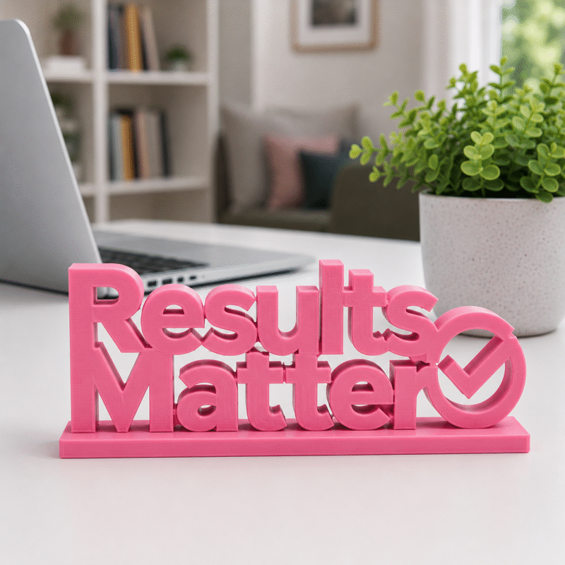 Results Matter 3D Printed Desk Decor | Tech & Corporate Employee Gift