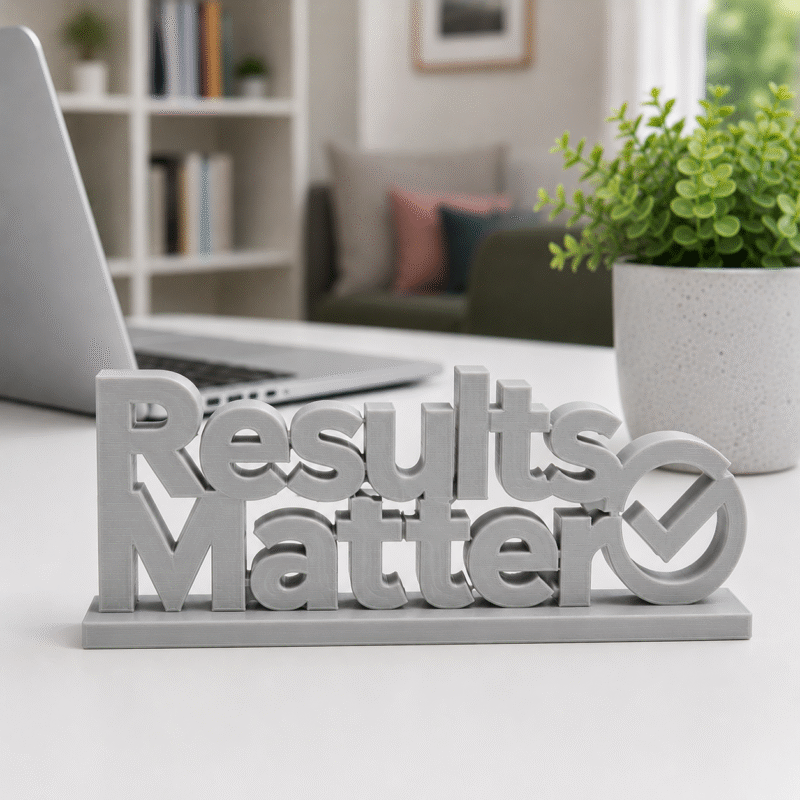 Results Matter 3D Printed Desk Decor | Tech & Corporate Employee Gift