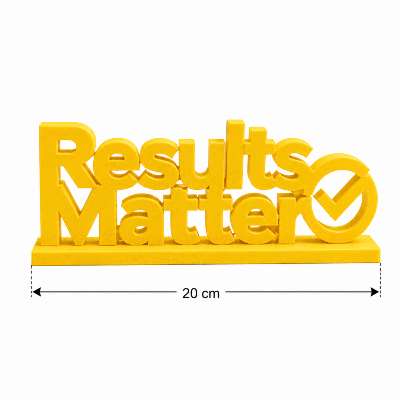 Results Matter 3D Printed Desk Decor | Tech & Corporate Employee Gift