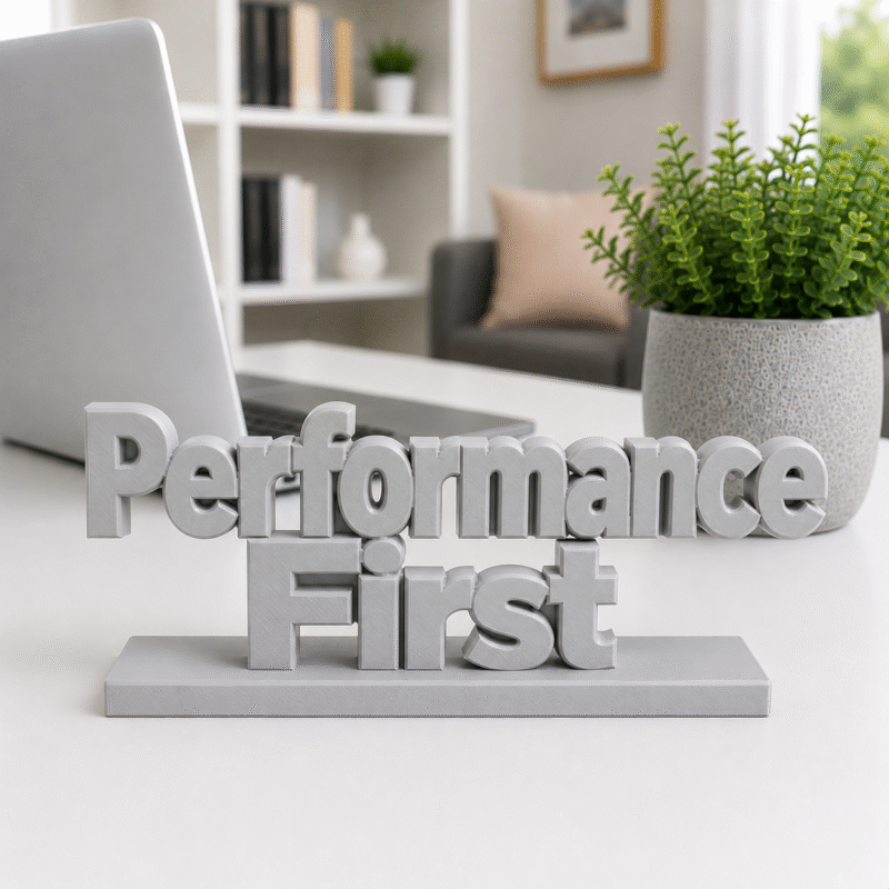 Performance First 3D Printed Sign | Tech & Sales Team Gift