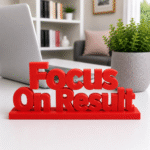 Focus On Result 3D Printed Sign | Corporate & IT Team Gift