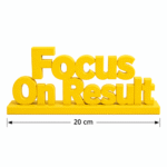 Focus On Result 3D Printed Desk Sign, Premium Outcome-Driven Corporate Gift for Product Managers, IT Milestone Award, Professional Office Decor for Tech Teams - Image 2