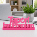 Upgrade your vibe with the "Tapori But Premium" 3D printed desk sign. A high-quality, matte-finish decor piece perfect for offices, gaming setups, and creative workspaces. - Image 4