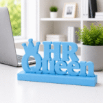 HR Queen, 3D printed desk sign