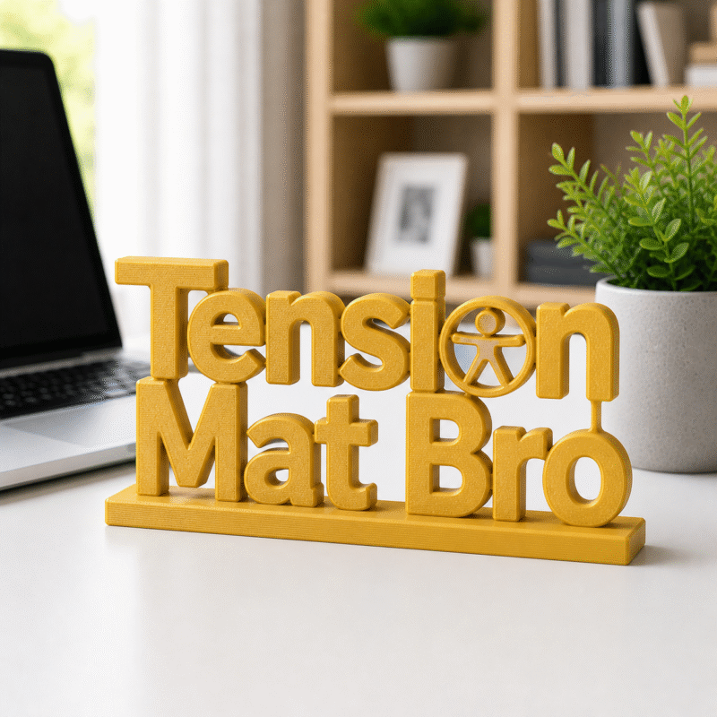 Tension Mat Bro 3D Printed Desk Sign