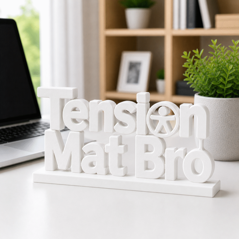Tension Mat Bro 3D Printed Desk Sign