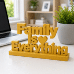 "Family Is Everything" 3D Printed Desk Sign