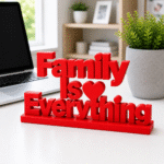 "Family Is Everything" 3D Printed Desk Sign