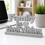 "Family Is Everything" 3D Printed Desk Sign