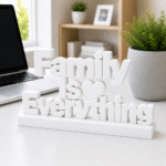 "Family Is Everything" 3D Printed Desk Sign