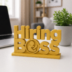 Hiring Boss 3D Printed Sign | Premium HR & Recruiter Office Decor