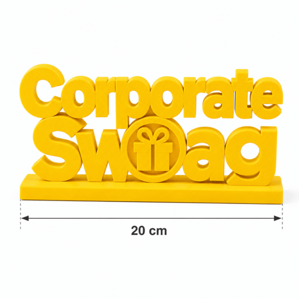Corporate Swag 3D Printed Desk Sign | Creative Agency & Marketing Decor