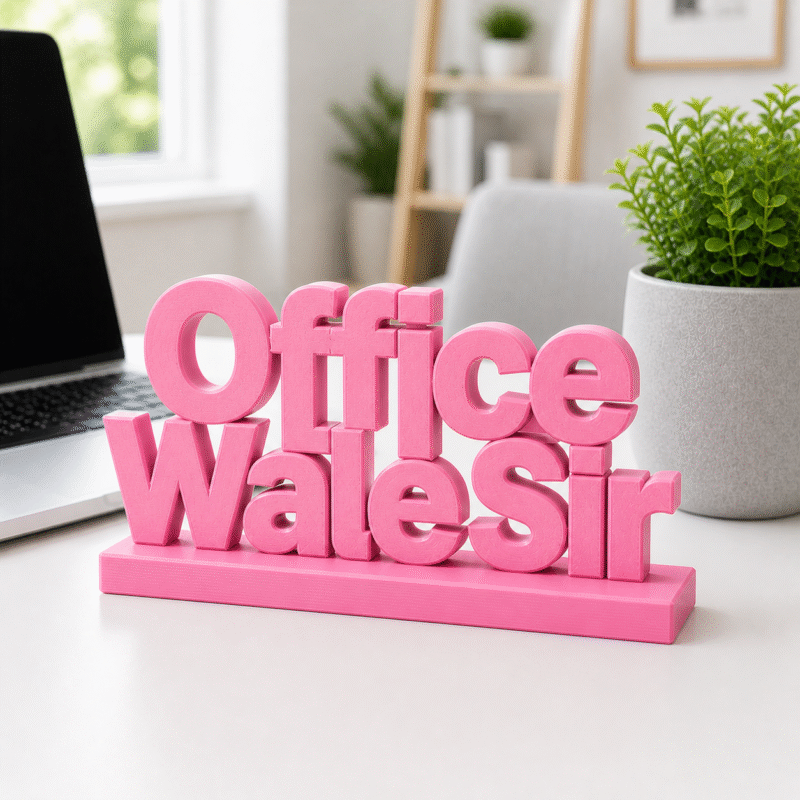 Custom 3D Printed Office Desk Sign | Personalized Gift for Boss