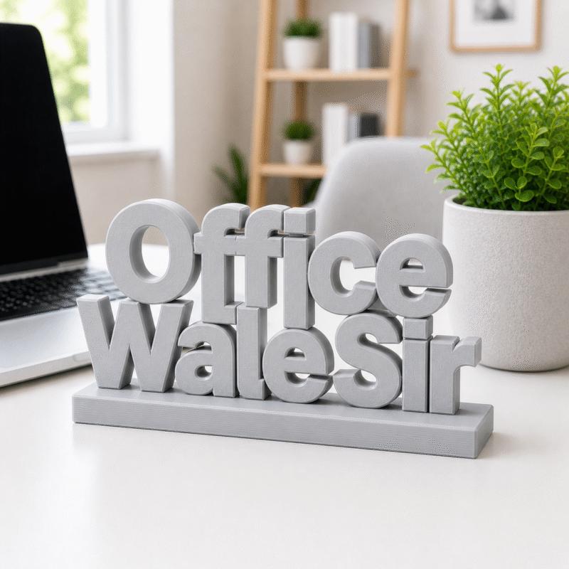 Custom 3D Printed Office Desk Sign | Personalized Gift for Boss