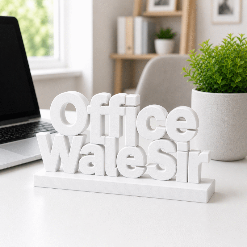 Custom 3D Printed Office Desk Sign | Personalized Gift for Boss