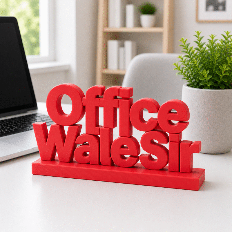 Custom 3D Printed Office Desk Sign | Personalized Gift for Boss