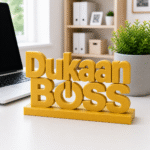 Dukaan Boss 3D Printed Desk Sign | Premium Shop & Office Decor