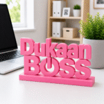 Dukaan Boss 3D Printed Desk Sign | Premium Shop & Office Decor
