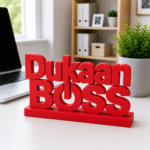 Dukaan Boss 3D Printed Desk Sign | Premium Shop & Office Decor