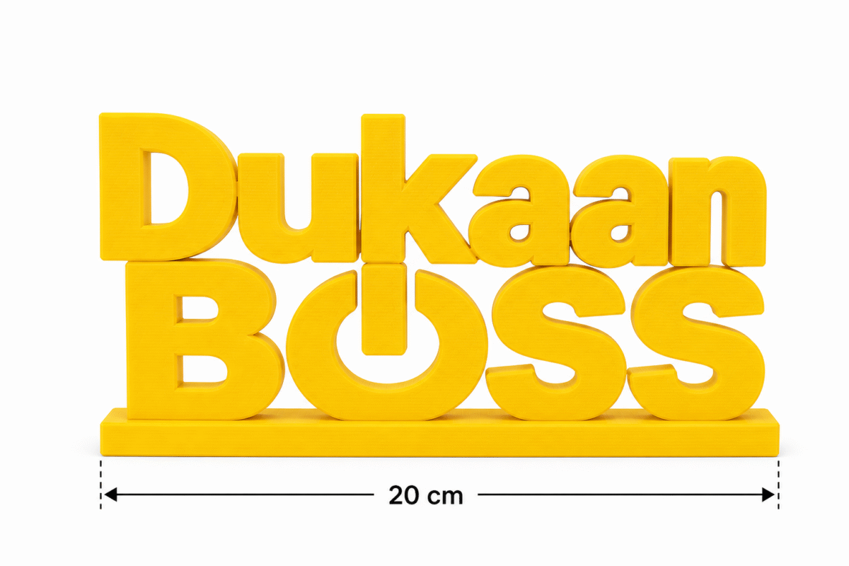 Dukaan Boss 3D Printed Desk Sign | Premium Shop & Office Decor