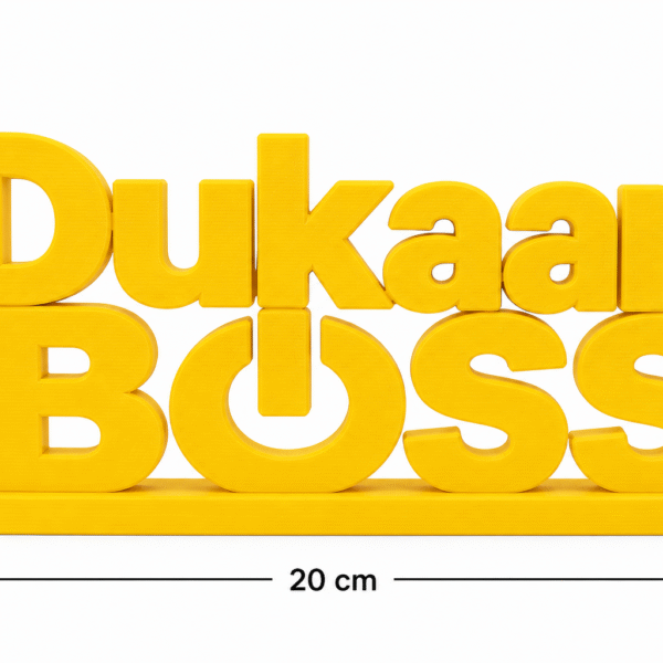 Dukaan Boss 3D Printed Desk Sign | Premium Shop & Office Decor