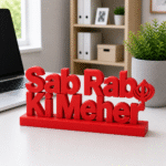 "Sab Rab Ki Meher" 3D Printed Desk Sign