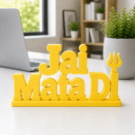 Jai Mata Di 3D Printed Desk Decor | Spiritual Gift & Idol