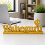 Waheguru 3D Printed Desk Decor | Sikh Spiritual Gift & Art