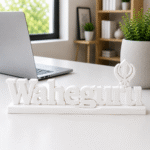 Waheguru 3D Printed Desk Decor | Sikh Spiritual Gift & Art