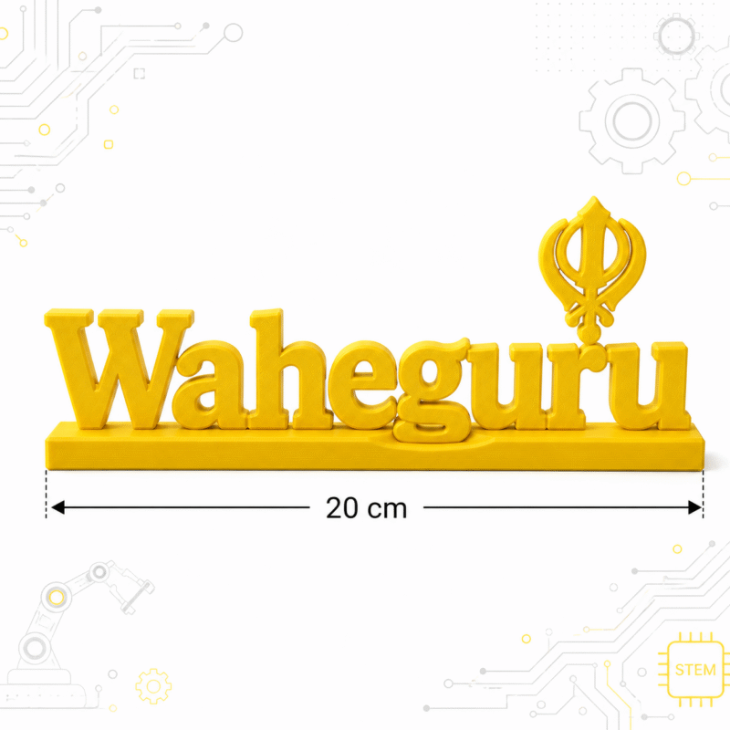 Waheguru 3D Printed Desk Decor | Sikh Spiritual Gift & Art