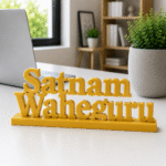 Satnam Waheguru 3D Printed Desk Decor | Sikh Spiritual Gift