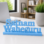 Satnam Waheguru 3D Printed Desk Decor | Sikh Spiritual Gift
