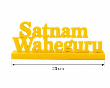 Satnam Waheguru 3D Printed Desk Decor | Sikh Spiritual Gift