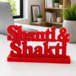 Shanti & Shakti 3D Printed Desk Decor | Spiritual Wellness Gift