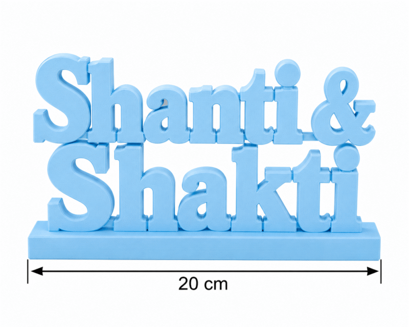 Shanti & Shakti 3D Printed Desk Decor | Spiritual Wellness Gift