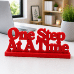 One Step At A Time 3D Printed Desk Decor | Motivational Gift