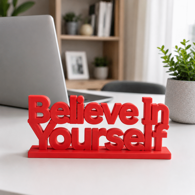 3D Printed Motivational Desk Sign - Unique Employee Appreciation Gift