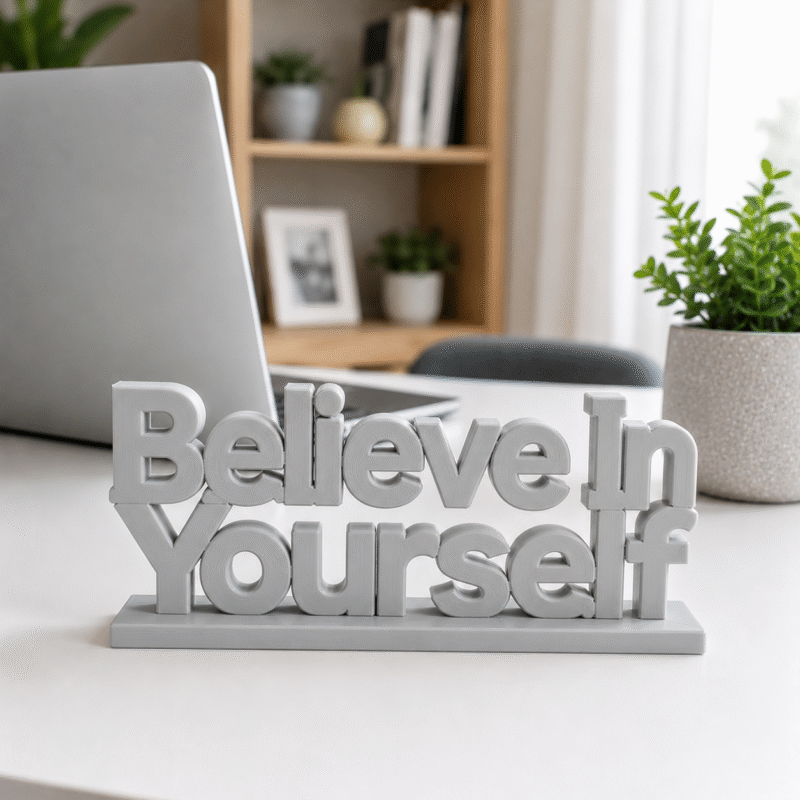 3D Printed Motivational Desk Sign - Unique Employee Appreciation Gift