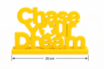 3D Printed Chase Your Dream Desk Sign - Red Motivational Office Gift