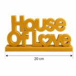 3D Printed House Of Love Desk Sign - Pink Motivational Home Decor