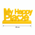 3D Printed My Happy Place Desk Sign - Red Personal Workspace Decor