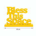 3D Printed Bless This Space Desk Sign - Pink Positive Energy Decor