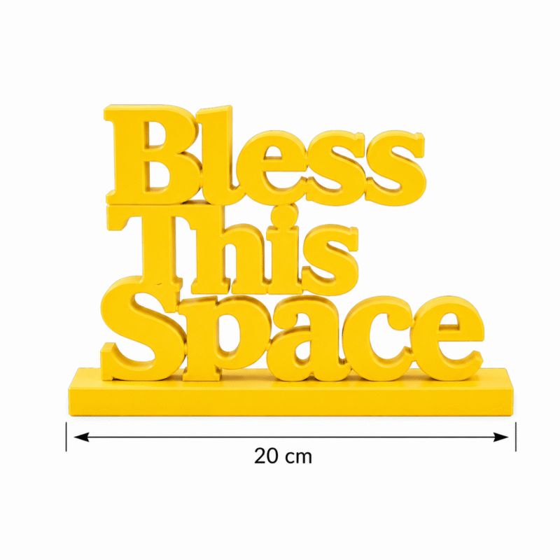 3D Printed Bless This Space Desk Sign - Pink Positive Energy Decor