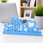 3D Printed My Safe Place Desk Sign - Yellow Personal Sanctuary Decor