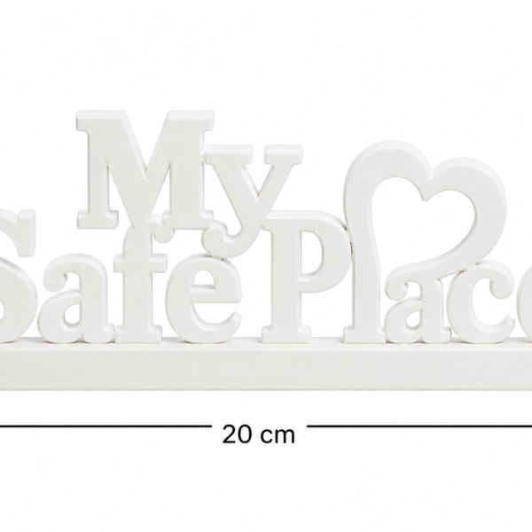 measuarement with arrows showing width is 20 cm background is white create the image