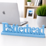 3D Printed Potterhead Desk Sign - Sky Blue Geeky Office Decor
