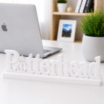 3D Printed Potterhead Desk Sign - Sky Blue Geeky Office Decor