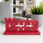 Winning Mindset 3D Printed Desk Sign | Ultimate Corporate & IT Gift