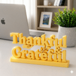 3D Printed Thankful & Grateful Desk Sign - Office Appreciation Gift